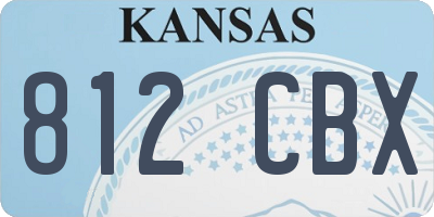KS license plate 812CBX