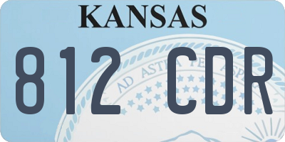 KS license plate 812CDR