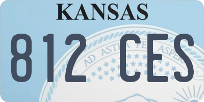 KS license plate 812CES