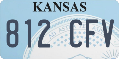 KS license plate 812CFV