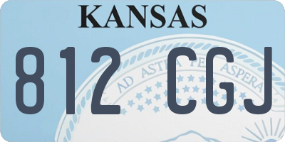 KS license plate 812CGJ