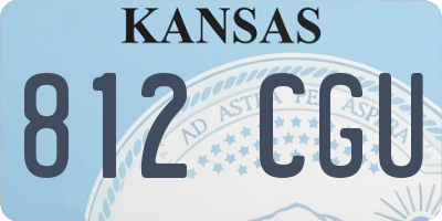 KS license plate 812CGU