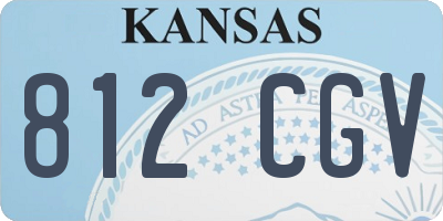 KS license plate 812CGV