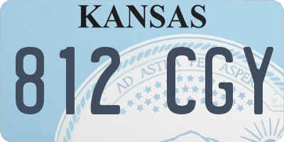 KS license plate 812CGY