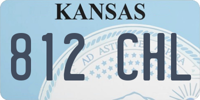 KS license plate 812CHL