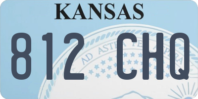 KS license plate 812CHQ