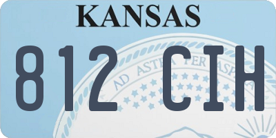 KS license plate 812CIH