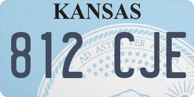 KS license plate 812CJE