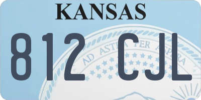 KS license plate 812CJL