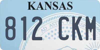 KS license plate 812CKM