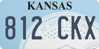 KS license plate 812CKX