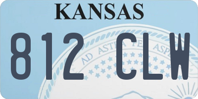 KS license plate 812CLW