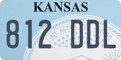 KS license plate 812DDL