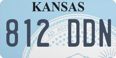 KS license plate 812DDN