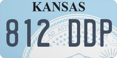 KS license plate 812DDP
