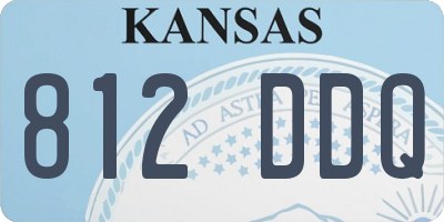KS license plate 812DDQ