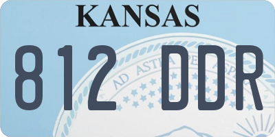 KS license plate 812DDR