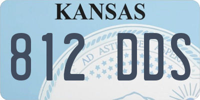 KS license plate 812DDS