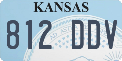 KS license plate 812DDV