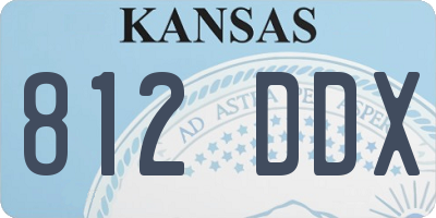KS license plate 812DDX