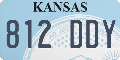 KS license plate 812DDY