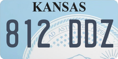 KS license plate 812DDZ