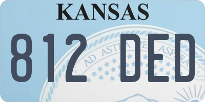 KS license plate 812DED
