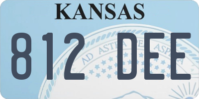 KS license plate 812DEE