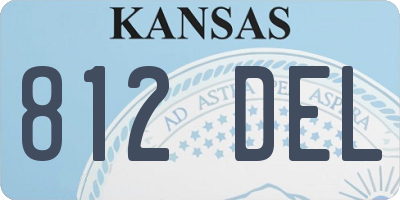 KS license plate 812DEL