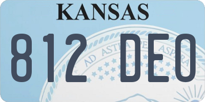 KS license plate 812DEO