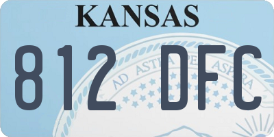 KS license plate 812DFC