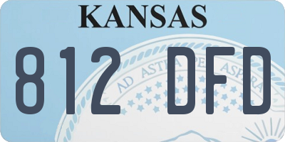 KS license plate 812DFD