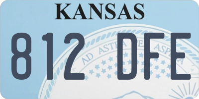 KS license plate 812DFE