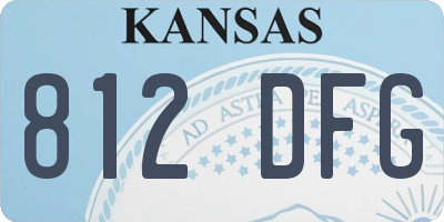 KS license plate 812DFG