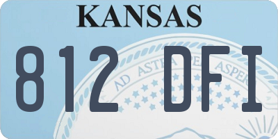 KS license plate 812DFI
