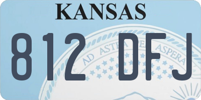 KS license plate 812DFJ