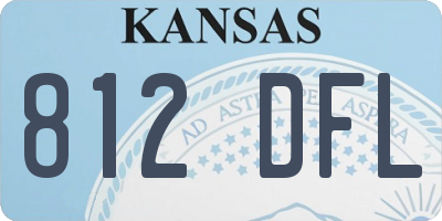 KS license plate 812DFL