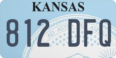 KS license plate 812DFQ