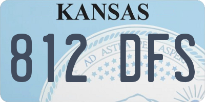 KS license plate 812DFS