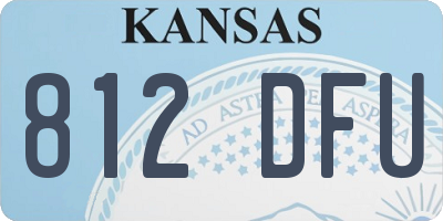 KS license plate 812DFU