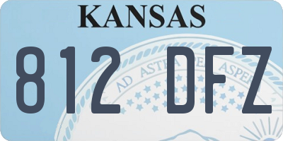 KS license plate 812DFZ