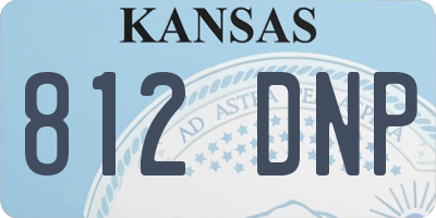 KS license plate 812DNP