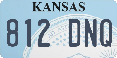 KS license plate 812DNQ