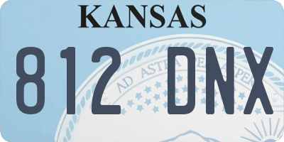 KS license plate 812DNX