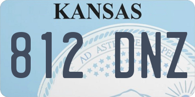KS license plate 812DNZ