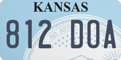 KS license plate 812DOA