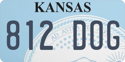 KS license plate 812DOG