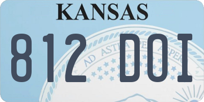 KS license plate 812DOI