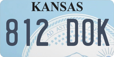 KS license plate 812DOK