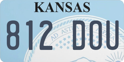 KS license plate 812DOU